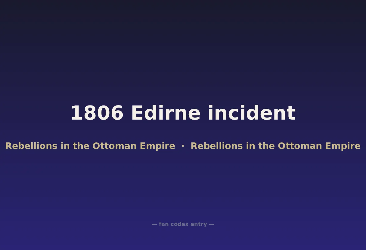 1806 Edirne incident