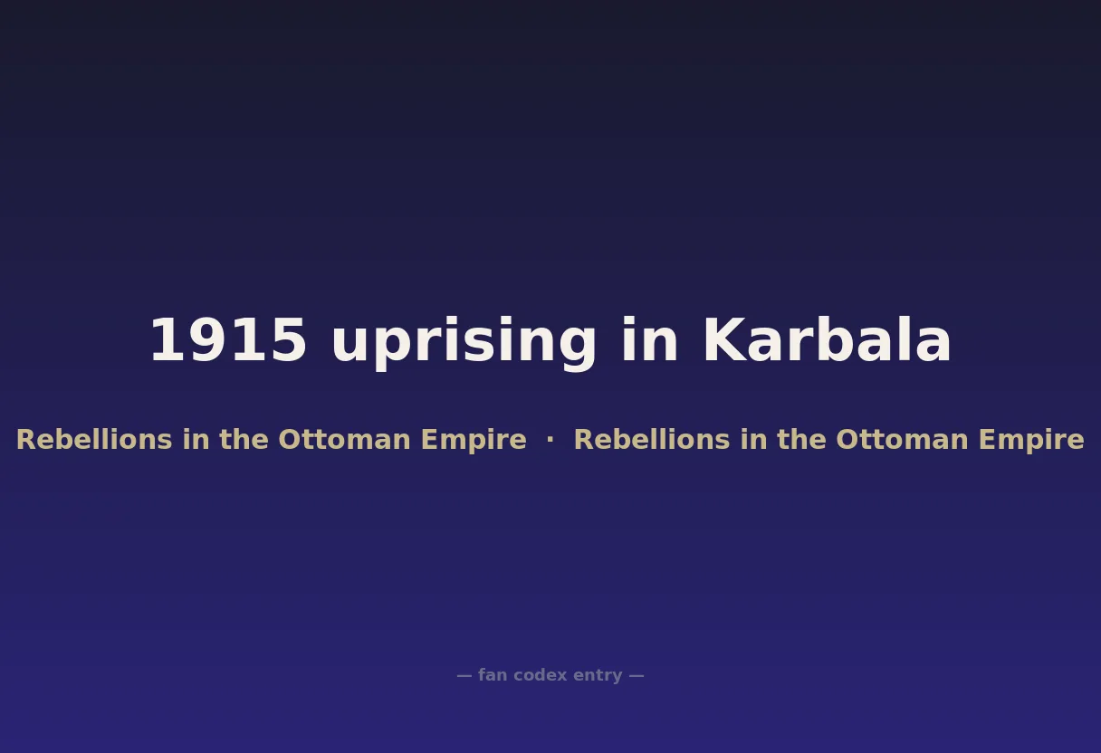 1915 uprising in Karbala